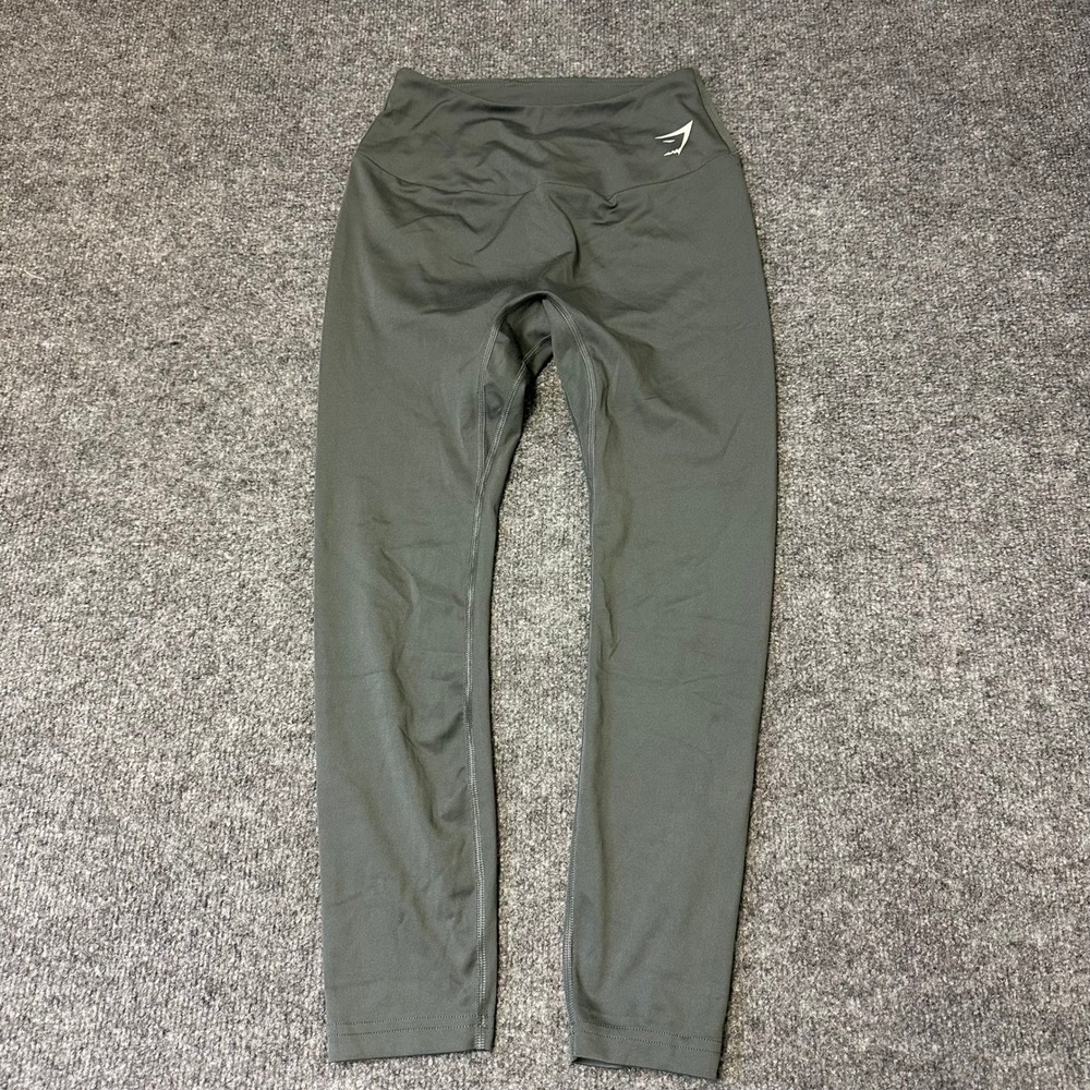 Gymshark Leggings Womens Size M Green High Waisted Compression Athletic Yoga
